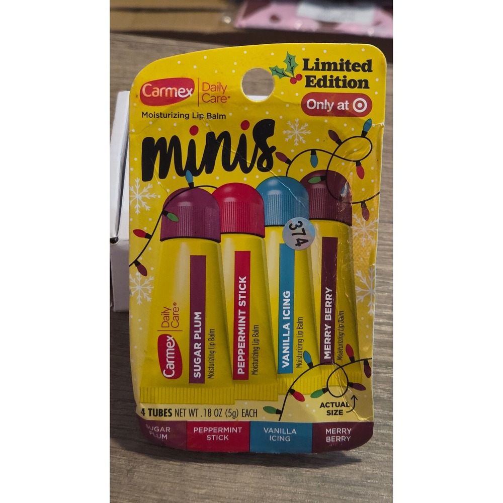 Carmex Daily Care Minis Limited Edition Holiday Lip Balm 4 Pack Target Exclusive